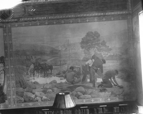 Library mural, "Finding Gold in '49"