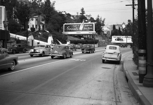 Sunset Boulevard at Sweetzer Avenue