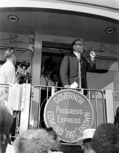 Governor Edmund G. Brown's "Progress Express" campaign