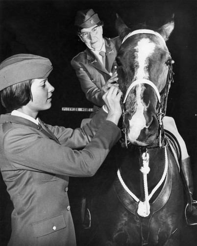 Women riders train for cavalry show