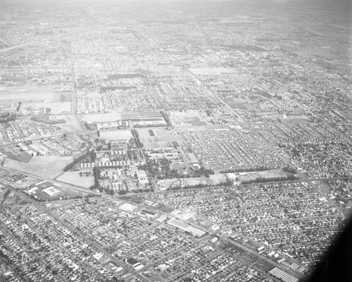 Gardendale Street, Garfield Avenue, Imperial Highway and Paramount Boulevard, looking northeast