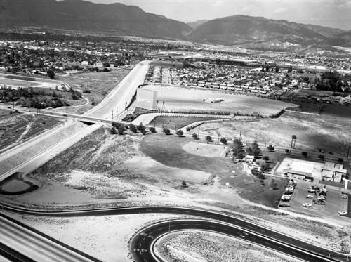 Laurel Drive-In, Pacoima, looking north