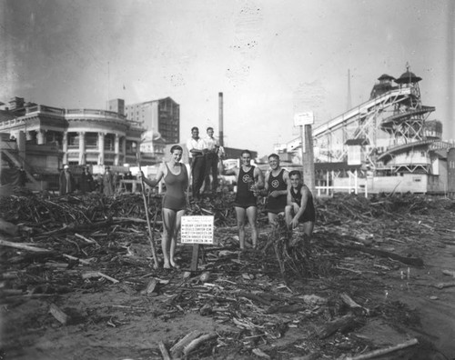 Beach debris in Long Beach