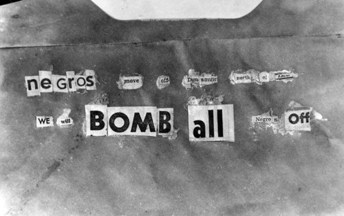 Bombing note