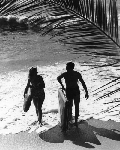 Body surfing on the beach