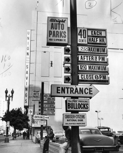 Allright Auto Park signs