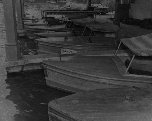 Boats at Echo Park lake