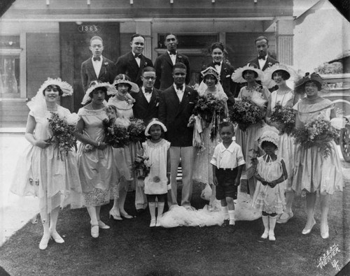 Wedding party portrait