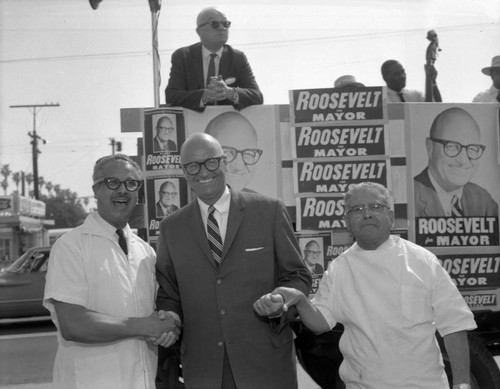 James Roosevelt campaigns for Mayor 1965