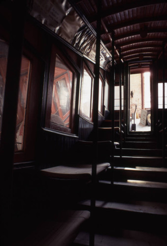 Angels Flight cars in storage