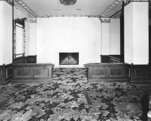 Ambassador Hotel, main lobby and fireplace