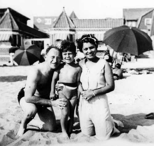 Family at the beach