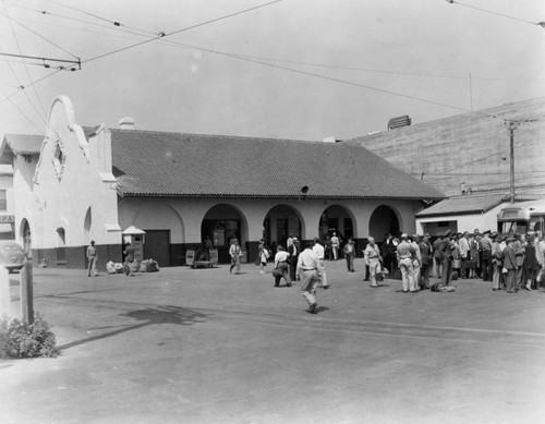 San Bernardino station travelers