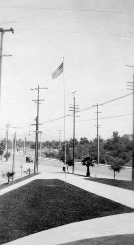 Flagpole, Arroyo Seco Branch Library