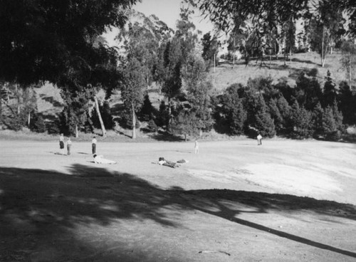 Playing a game in Elysian Park