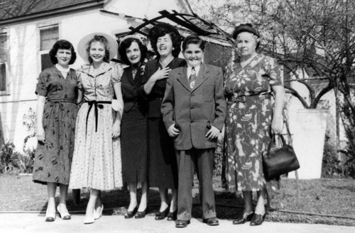 Madeleine Charolla and mother at Easter