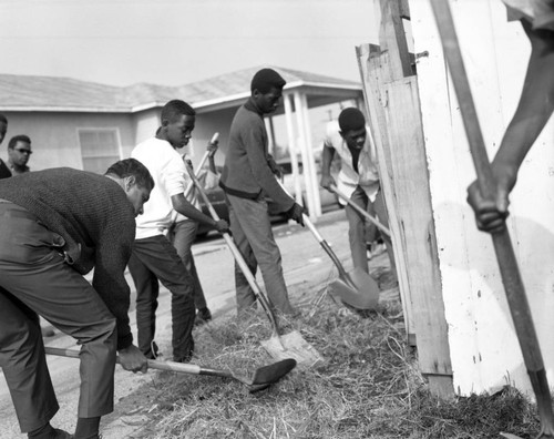 Councilman Billy Mills works with Civilian Conservation Corps