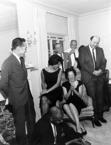 Tom Bradley at private party for Marie Johns