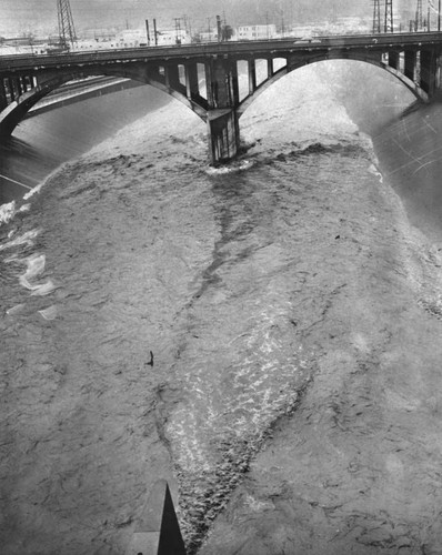 Los Angeles River and North Spring Street Viaduct