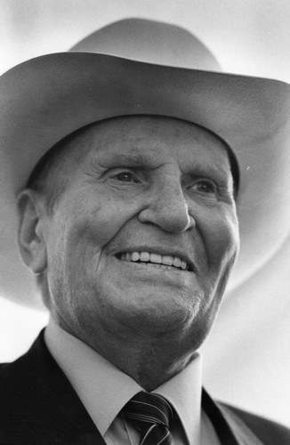 Gene Autry, closeup view