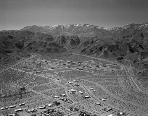 Cathedral City, aerial view with the San Jacinto mountain range