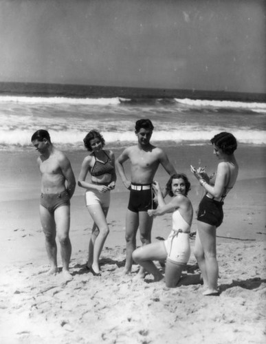 Bathing suit patrol on Venice Beach, view 1