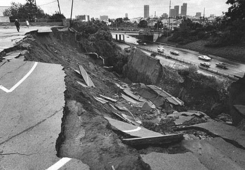 Mud above the Hollywood freeway