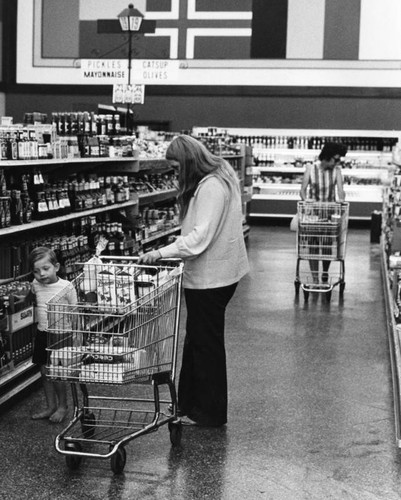 Food market interior