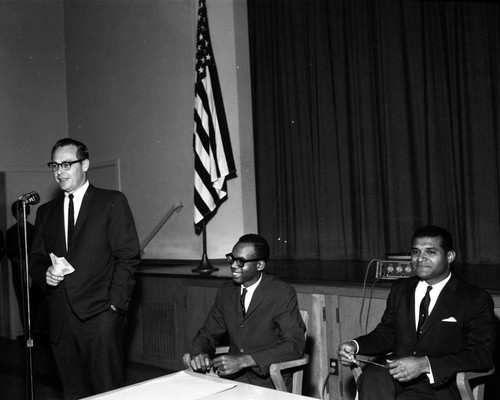 Councilman Billy G. Mills with unidentified men