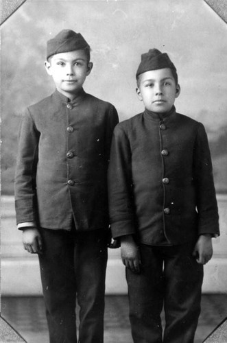 Brothers in a studio portrait