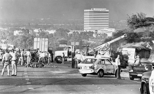 Crash scene on 405