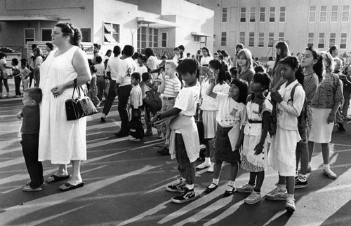 Students evacuated to playground