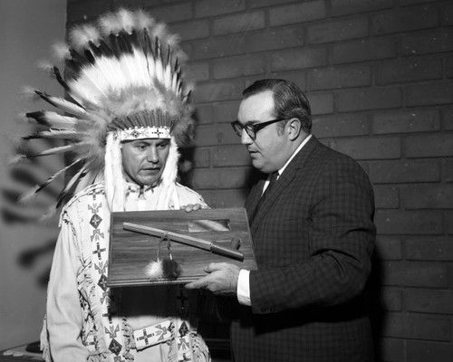 Celebrity DJ Cal Milner Receives Award 1968