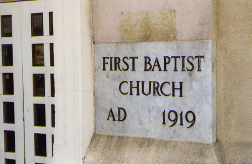 First Baptist Church of San Pedro, cornerstone
