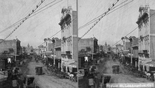 Spring and 1st Streets, 1884