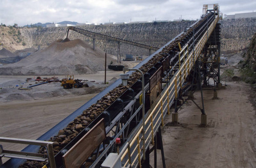 Excavation process at the Reliance Rock plant