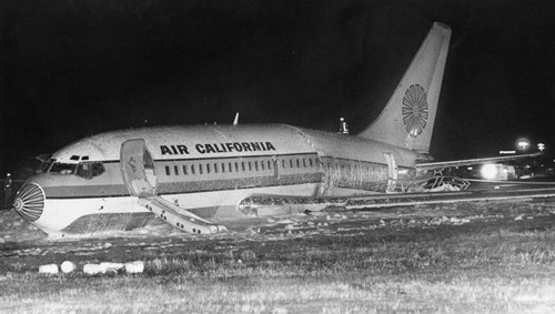 Jet after crash and fire