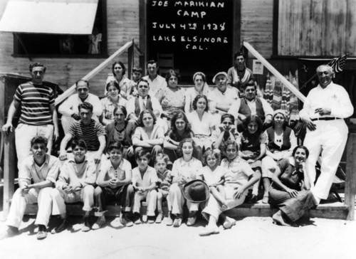 Portrait of friends and relatives at summer camp