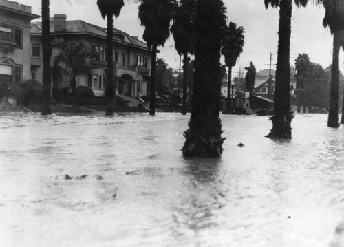 Flooded street in L.A