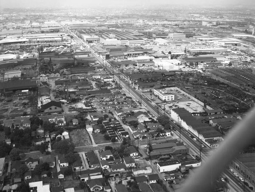 Slauson Avenue, State Street and Belgrave Avenue, Huntington Park, looking north