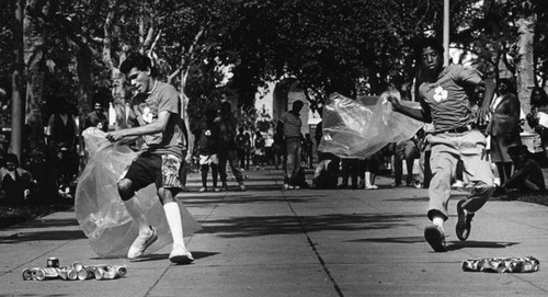 Clean Sweep Games, trash bag pickup relay