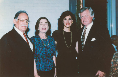 Senator Kennedy with wife and friends