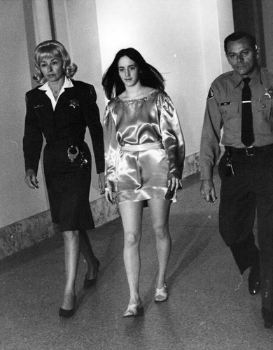 Susan Atkins on her way to court