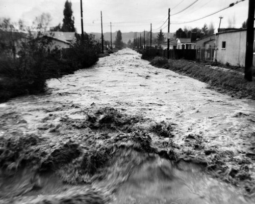 Flood waters on Tyrone Street