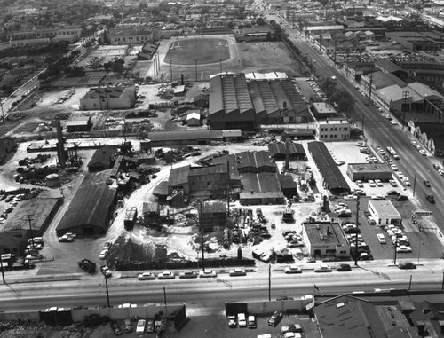 Slauson Avenue, State Street and Belgrave Avenue, Huntington Park, looking west