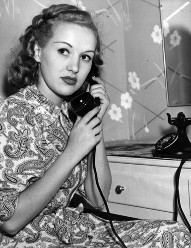 Betty Grable on the telephone