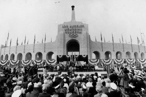 Veterans Day gathering at the Coliseum