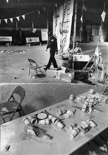 Remains of a weekend party in a vacant North Hollywood warehouse