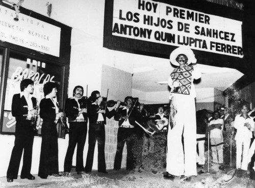 Movie premiere, "Los Hijos de Sanchez"