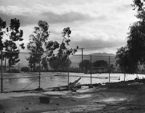 Flooded street in Burbank, 1928